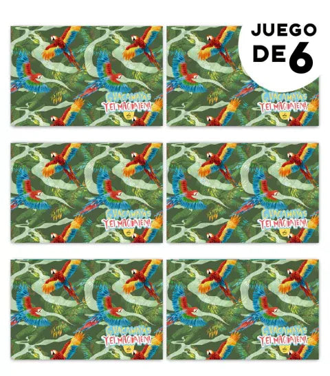 Individuales Guacamaya Roja