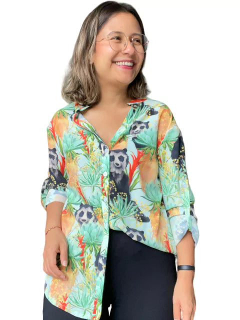 Camisa Manga Larga Oso de Anteojos