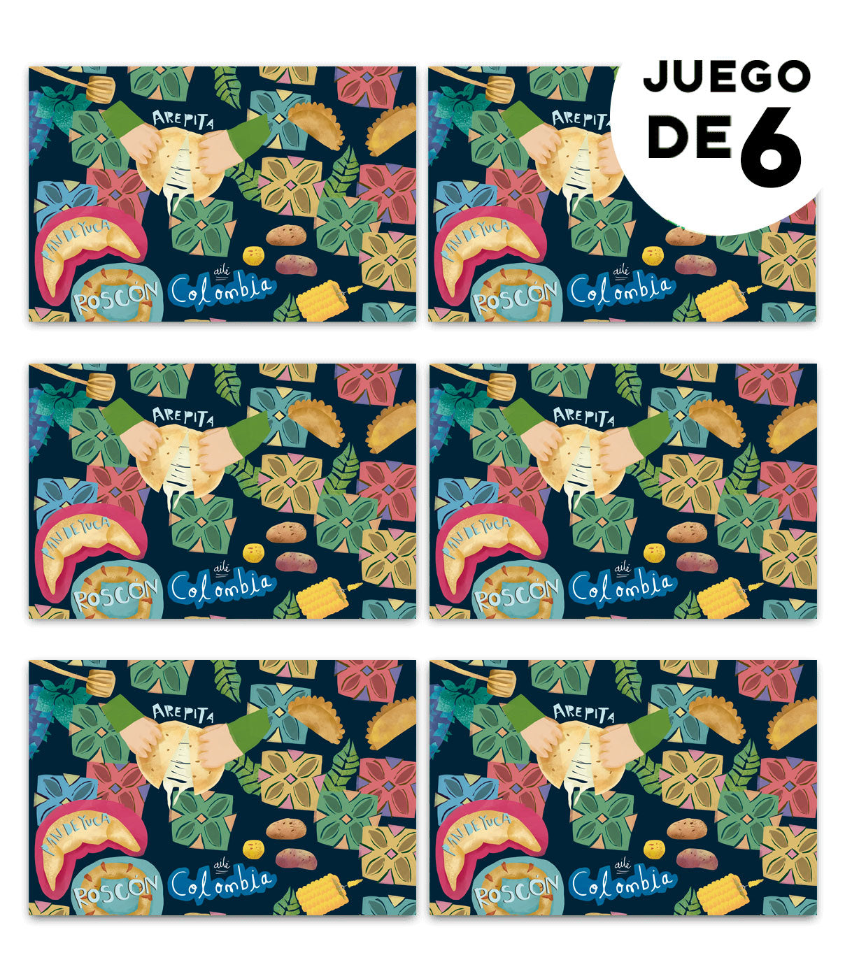 Individuales Aquí se come sabroso