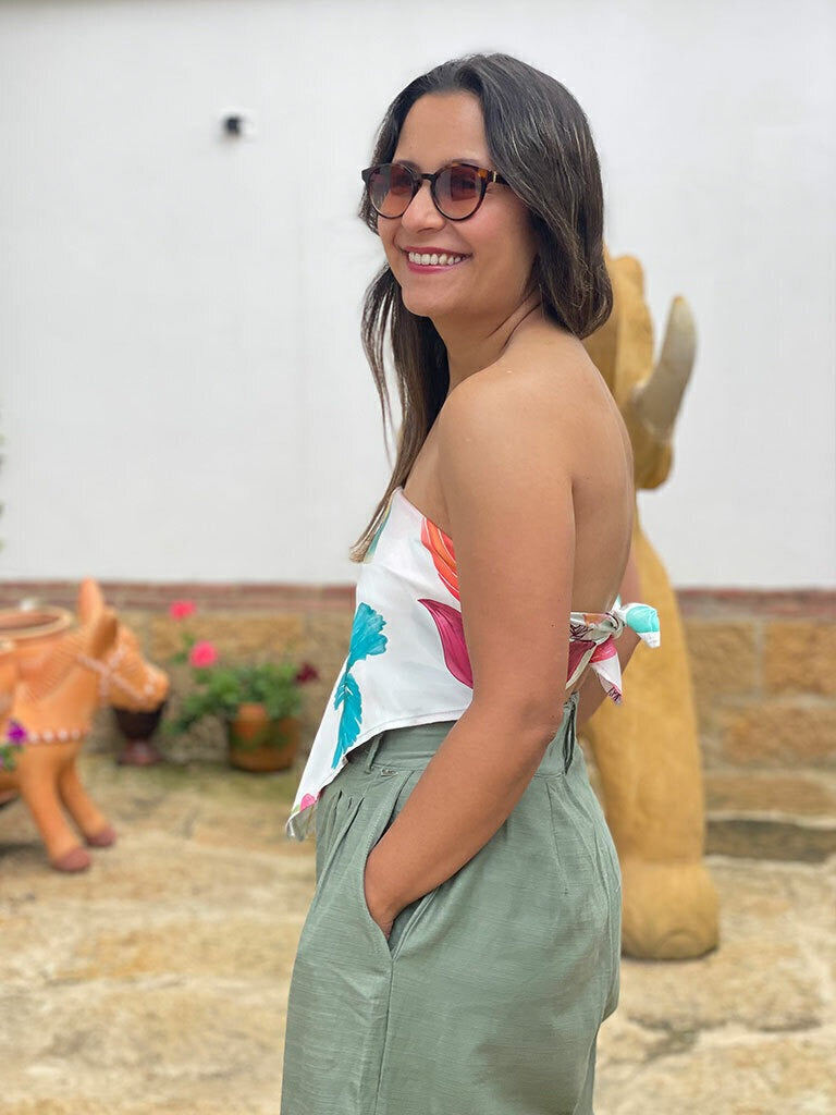 Pañoleta Orquídeas