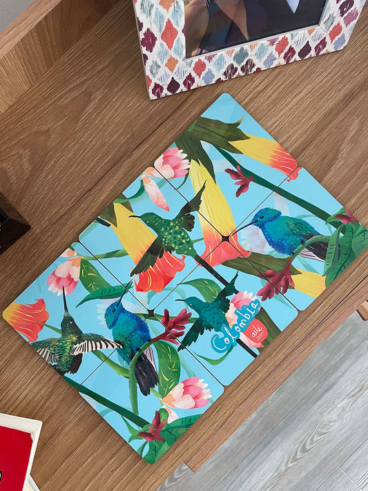 Portavasos Colibrí Azul