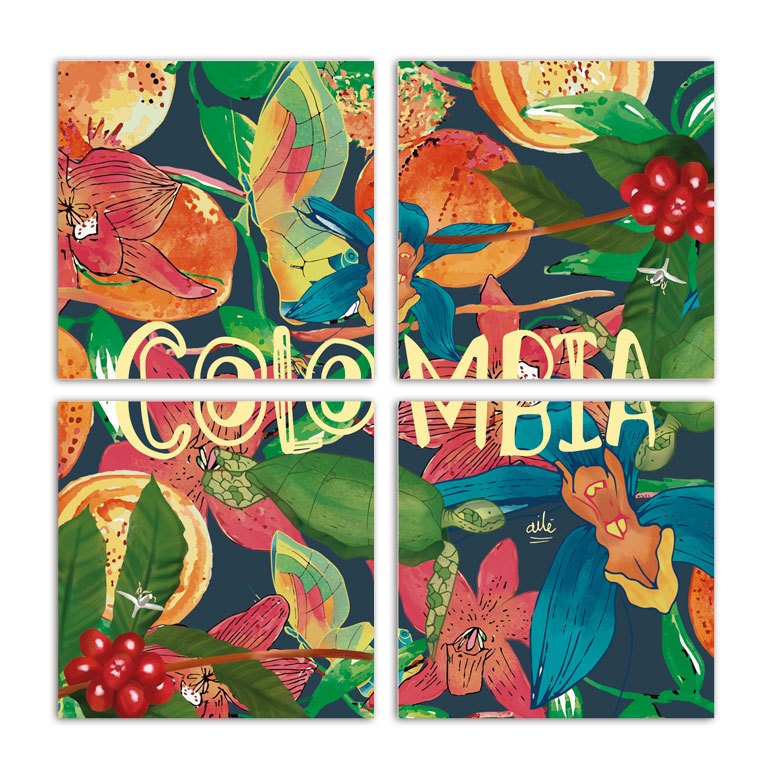 Portavasos de madera, ilustrado con acordeón, frutas exóticas, ajiaco, orquídea, torre del reloj cartagena, grano del café, arpa, sombrero vueltiao, ballena jorobada y flora tropical colombiana, Colombian vallenato gift,regalos ejecutivos portavasos colombianos, hecho en colombia, regalo cultura colombiana, regalo típico colombiano, souvenir colombiano, recuerdo de viaje original, regalo para extranjeros, colombianos en el exterior y turistas, regalo para hombre.aile