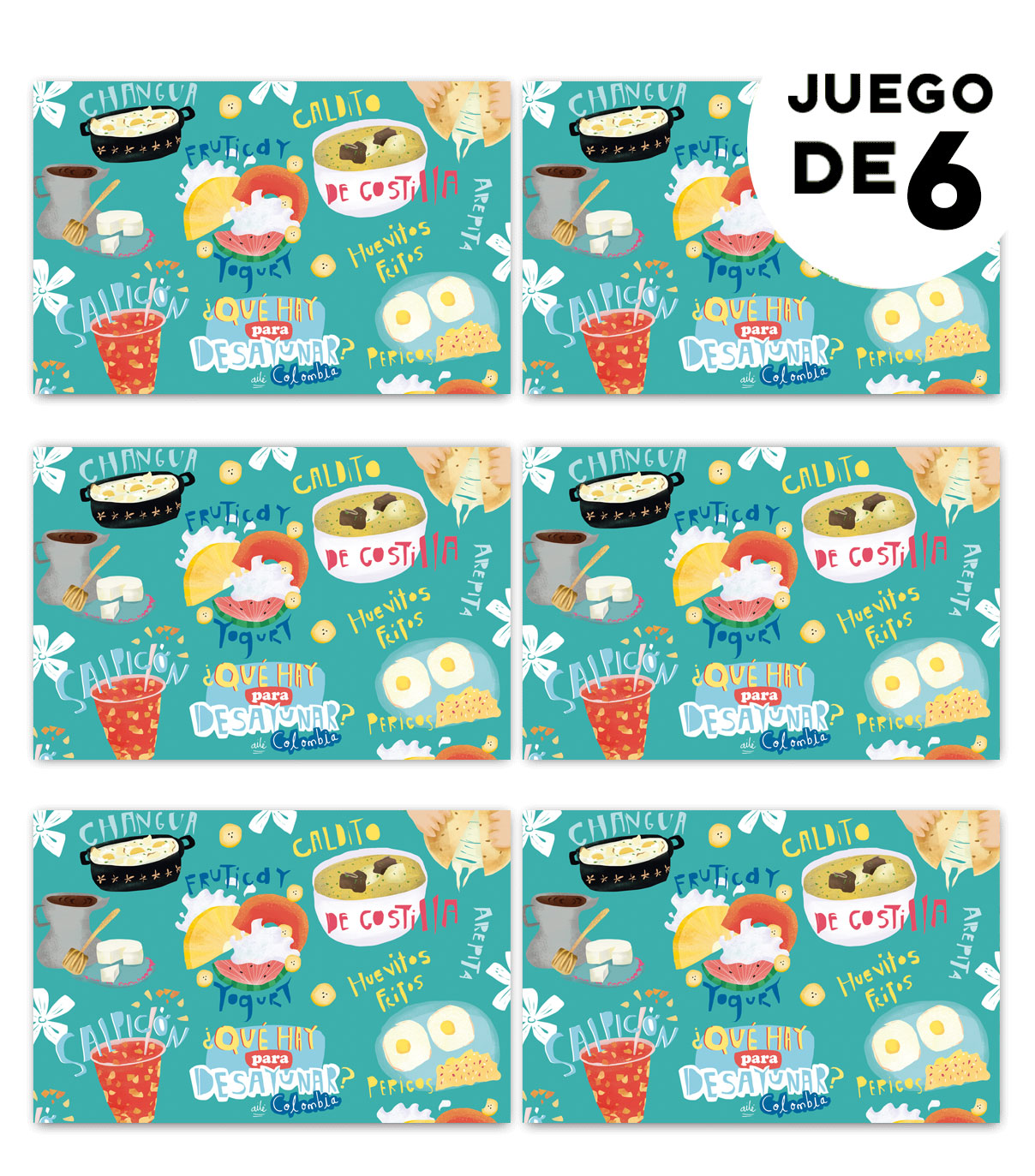 Individuales Desayunos Colombianos