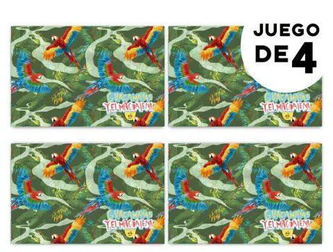 Individuales Guacamaya Roja