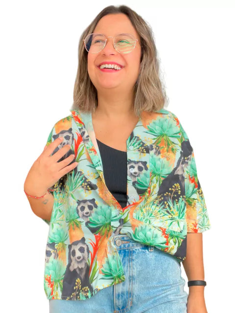 Camisa Manga Corta Oso de Anteojos