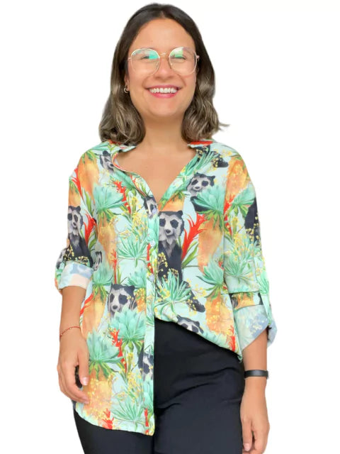 Camisa Manga Larga Oso de Anteojos
