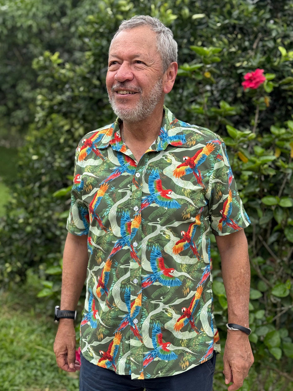 Guayabera Guacamaya Roja