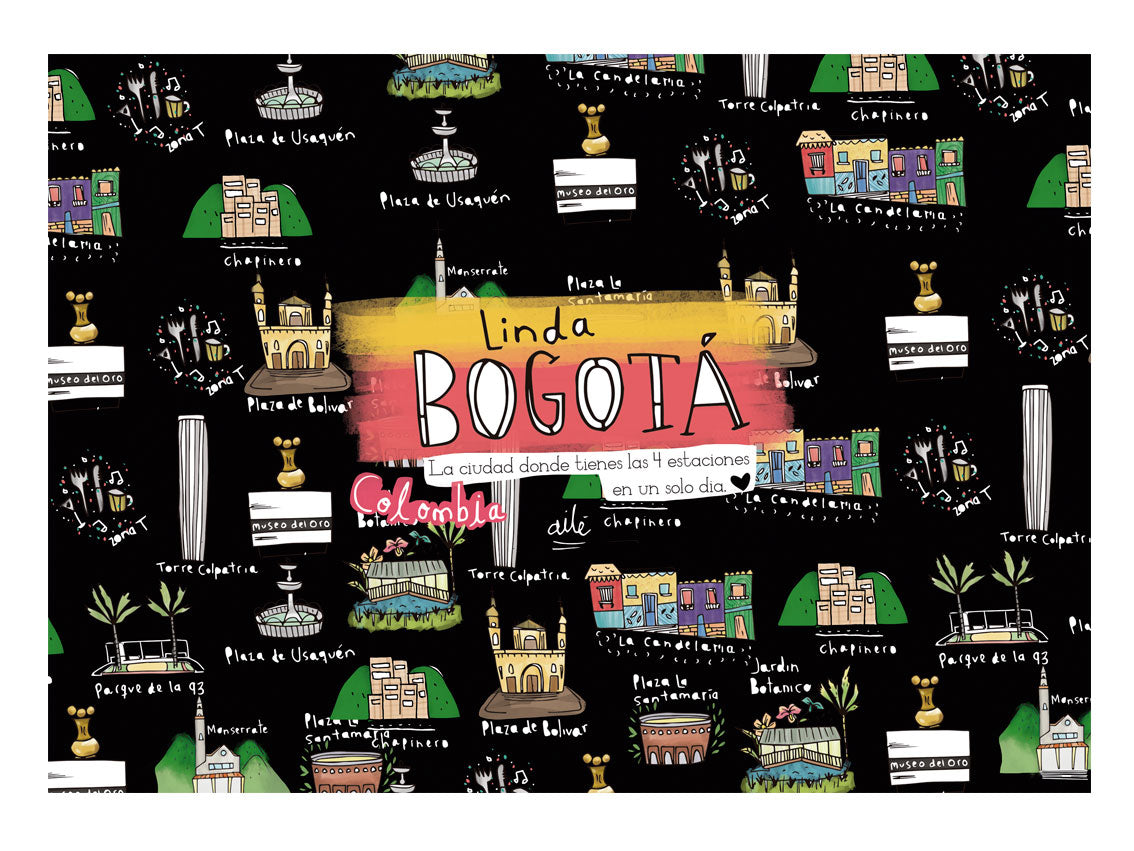 Set de individuales, con ilustración urbana colombiana, — souvenir colombiano, regalo bogotano, rolo e ilustrado, recuerdo de viaje original, regalo práctico, lugares icónicos de Bogotá, lugares representativos de Bogotá, diseño, souvenir Colombiano, recuerdo de Bogotá, regalo colombiano para el hogar, individual ecológico colombiano, detalle colombiano para la mesa, individuales de mesa colombianos, individual tela reciclada Colombia, individuales ilustrados Colombia, individual sostenible.Aile