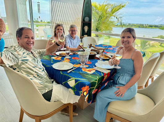 Mantel  Redondo Flores del Amor