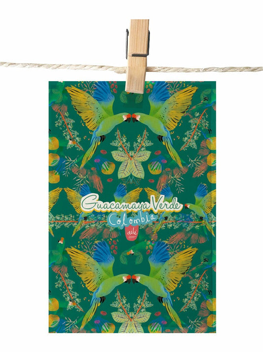 Postal Guacamaya Verde