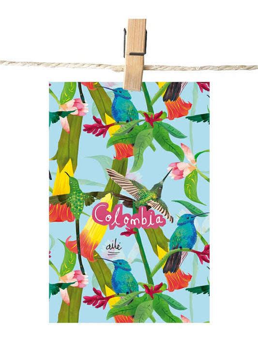 Postal Colibrí
